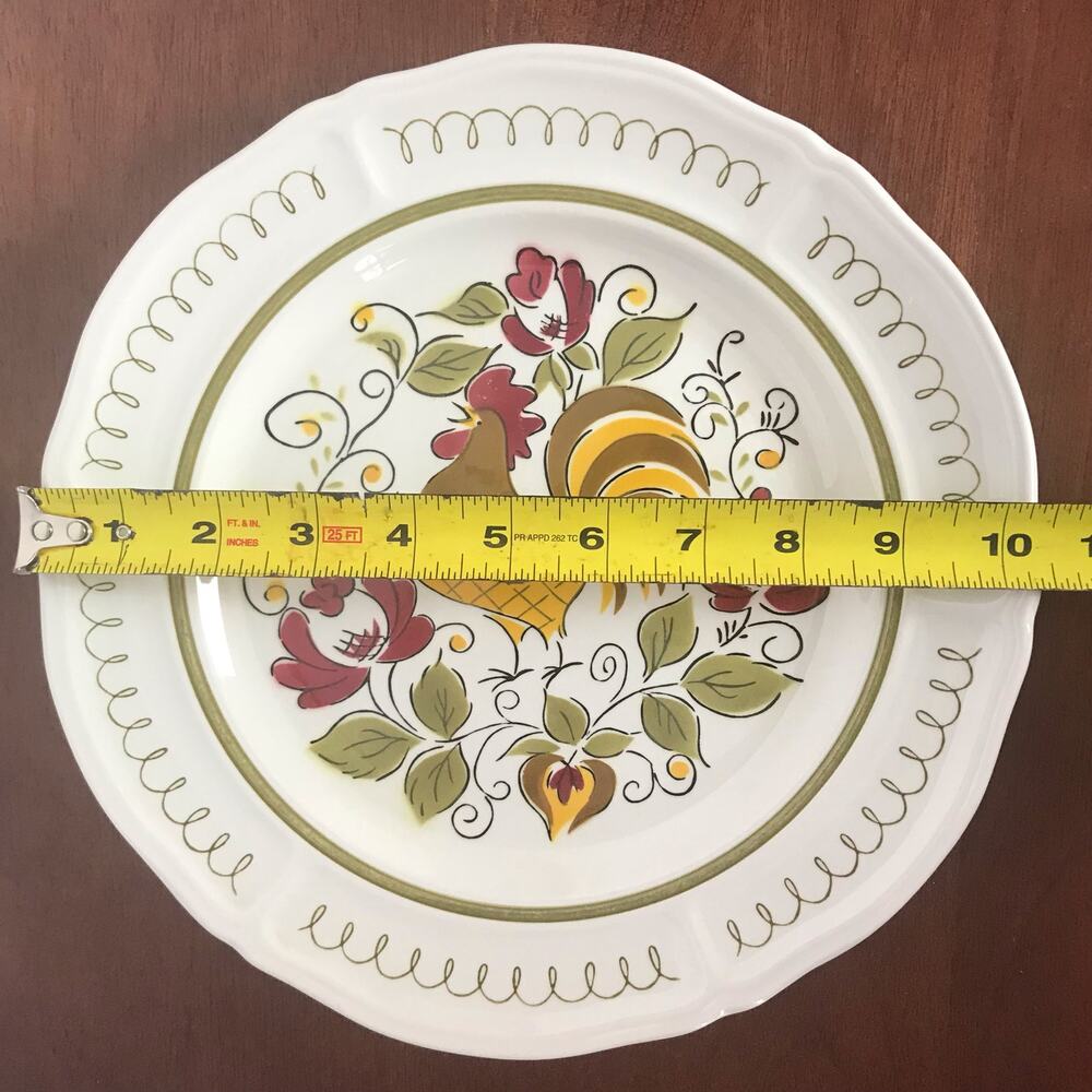 VTG Mikasa Terra Stone Heritage 7125 Single Dinner Plate Rooster 10.5" Diameter - Picture 7 of 7
